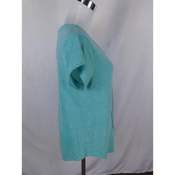 Lucky Brand Teal Medallion Graphic Tee Boho Witch M - Picture 8 of 10